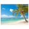 Designart - Palm tree over white sand - Landscapes Sea & Shore Photographic on wrapped Canvas